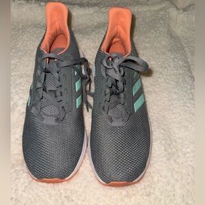 Adidas Gray and Mint Running Shoes